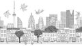 Seamless banner of the TorontoÃ¢â¬â¢s skyline